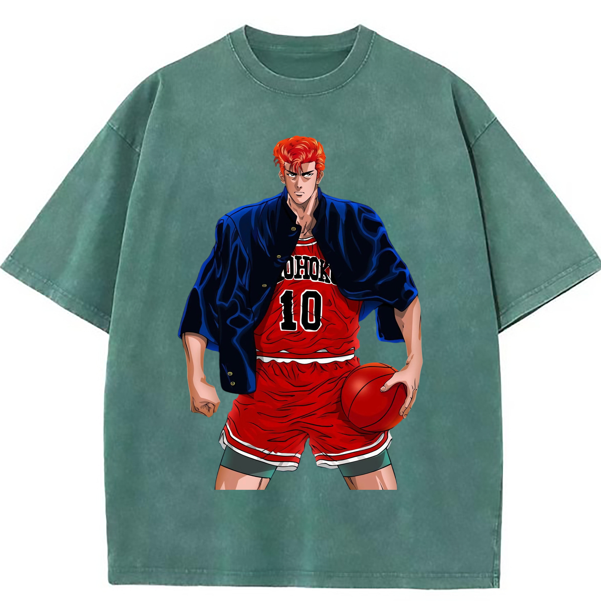 （画像用） SLAM DUNK／スラムダンク 綿100% ヴィンテージ風 半袖Tシャツ（フロントプリント）